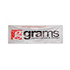 Grams Performance 60in x 20in Vinyl Shop Banner - Silver Grams Performance Uncategorized