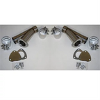 Granatelli 2.0in Stainless Steel Manual Dual Exhaust Cutout Kit w/Slip Fit Band Clamp