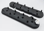 Granatelli 96-22 GM LS Standard Height Valve Cover w/Angled Coil Mount - Blk Wrinkle (Pair)