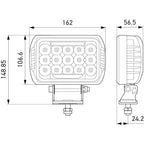 HELLA Value Fit 450 LED Lamp - 10-30 VDC 75W Driving Light Kit Hella Light Bars & Cubes