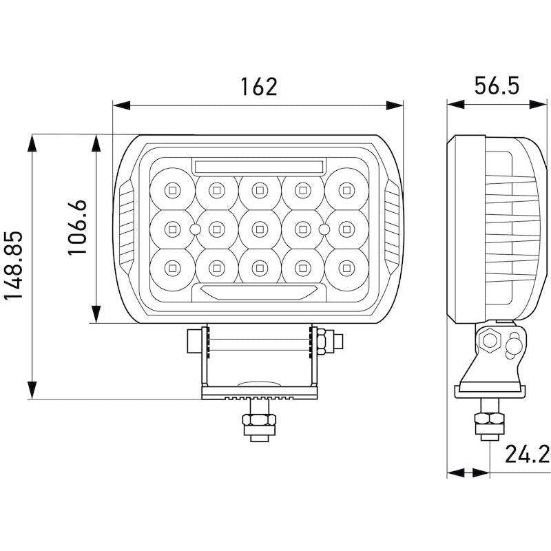 HELLA Value Fit 450 LED Lamp - 10-30 VDC 75W Driving Light Kit Hella Light Bars & Cubes