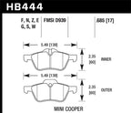 Hawk 06-08 Mini Cooper Base/ S 1.6L HPS 5.0 Front Brake Pads