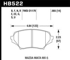 Hawk 06-11 Mazda Miata Mx-5 Front DTC-60 Race Brake Pads