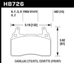 Hawk 2014 Chevrolet Corvette DTC-60 Front Brake Pads