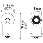 Hella Bulb 5637 24V 10W BA15s B6 Hella Bulbs