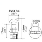 Hella Bulb 7443 12V 21/5W W3X16q T6.5 Hella Bulbs