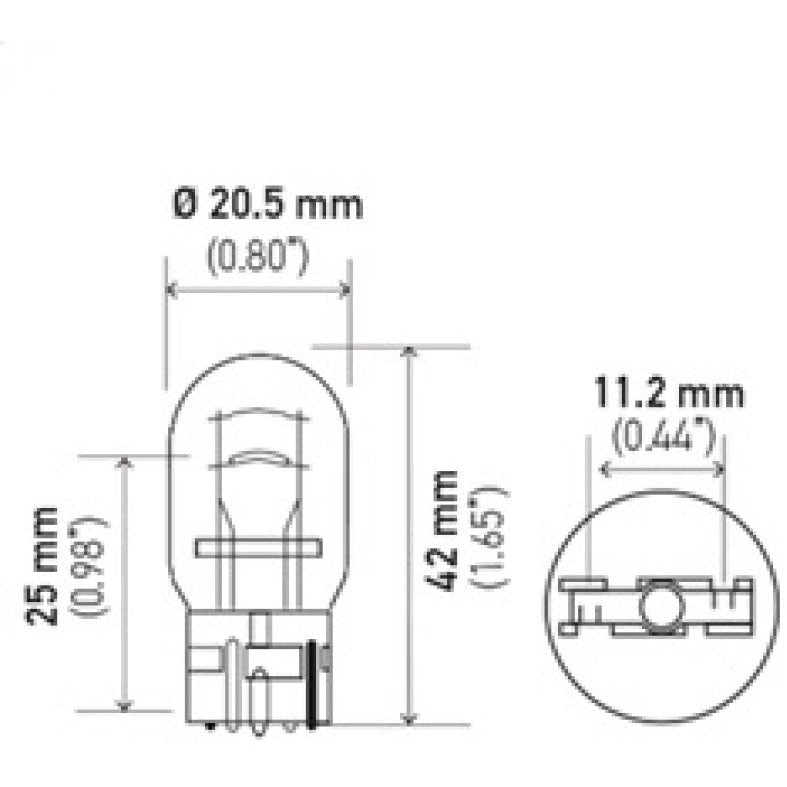 Hella Bulb 7443 12V 21/5W W3X16q T6.5 Hella Bulbs