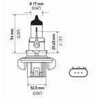 Hella Bulb H13 12V 60/55W P264T T4 (2) Hella Bulbs