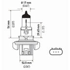 Hella Bulb H13 12V 60/55W P264T T4 +50 (2) Hella Bulbs