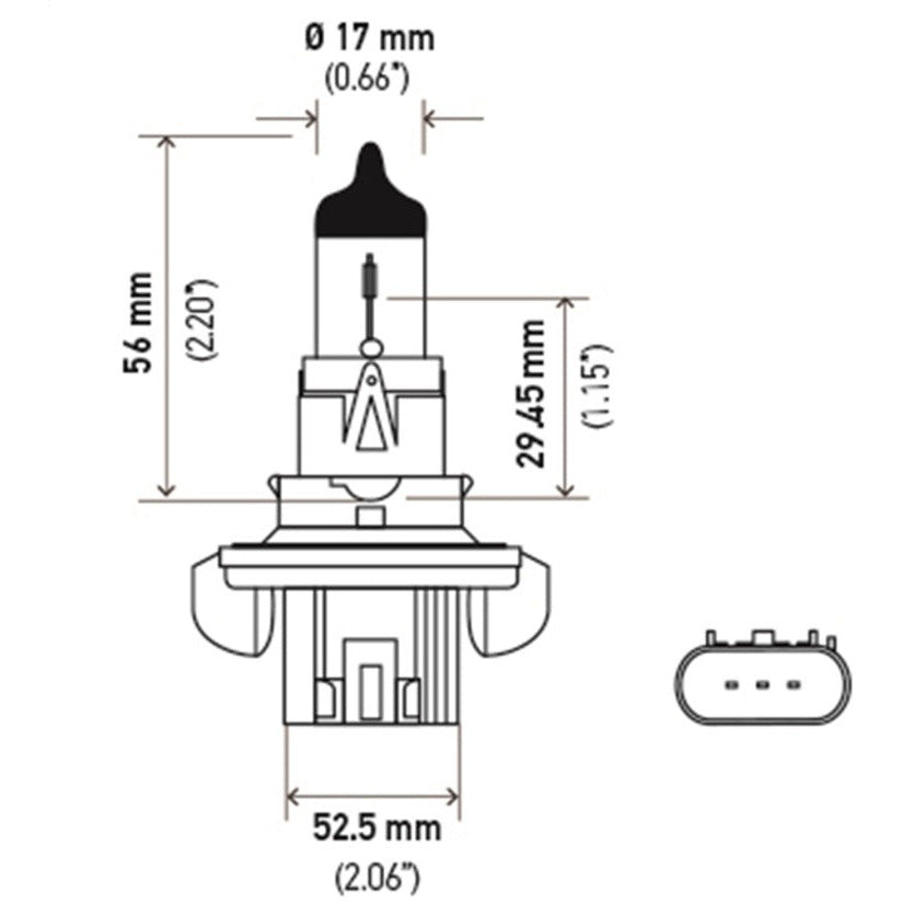 Hella Bulb H13 12V 60/55W P264T T4 +50 Hella Bulbs