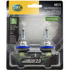 Hella H11 12V 55W PGJ19-2 HP2.0 Performance Halogen Bulb - Pair Hella Bulbs