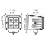 Hella HVF Cube 4 LED Off Road Kit - 3.1in 2X12W Hella Light Bars & Cubes