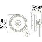 Hella Horn Kit Bx Blk Disc 92Mm 24V Univ Hella Light Accessories and Wiring