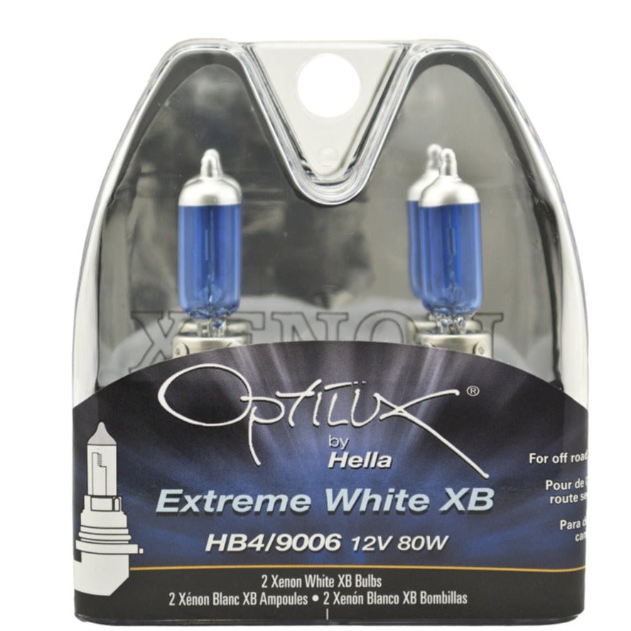 Hella Optilux XB White Halogen Bulbs HB4 12V 80W (2 pack) Hella Bulbs