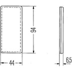 Hella Reflex Reflector Yellow Gr 8Ra Hella Light Accessories and Wiring