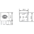 Hella Relay 12V 20/40A Spdt Res Hella Light Accessories and Wiring
