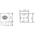 Hella Relay 24V 10/20A Spdt Res Hella Light Accessories and Wiring