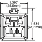 Hella Relay Connector ISO Mini Weatherproof w/ 12in Leads Hella Light Accessories and Wiring