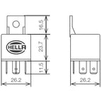 Hella Relay Mini Iso 5 Pole 12V Spdt Bkt Hella Light Accessories and Wiring
