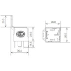 Hella Relay Mini Power Iso 4 Pole 12V Spst Res Bkt Hella Light Accessories and Wiring