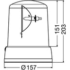 Hella Rotating Beacon H12V Yellow Mg12 2Rl Hella Work Lights