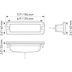 Hella Universal Black Magic 6 L.E.D. Flush Mount Mini Light Bar - Flood Beam Hella Fog Lights