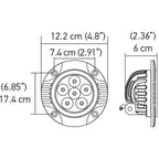 Hella Value Fit 90mm 6 LED Light - FLSH Off Road Spot Light Hella Light Bars & Cubes