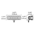 Hella Value Fit Mini 6in LED Light Bar - Flood Beam Pedestal Hella Light Bars & Cubes