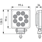 Hella ValueFit LED Work Light PS1000 LED MV CR LT Hella Work Lights
