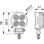 Hella ValueFit LED Work Light TR1700 LED MV CR LT Hella Work Lights