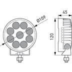 Hella ValueFit LED Work Light TR3000 LED MV CR LT Hella Work Lights