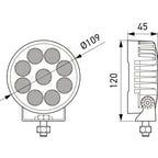 Hella ValueFit LED Work Light TR3000 LED MV CR LT Hella Work Lights