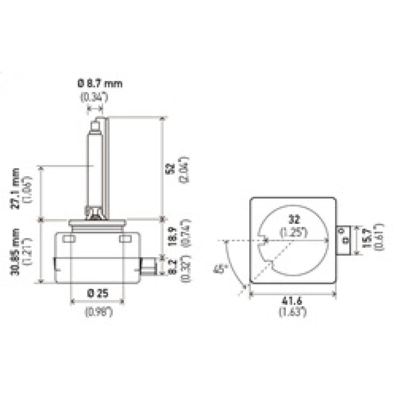 Hella Xenon D1S Bulb PK32d-2 85V 35W 5000k Hella Driving Lights