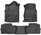 Husky Liners 14 Chevrolet Silverado/GMC Sierra Dbl Cab WeatherBeater Black Front&2nd Seat Floor Line