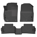 Husky Liners 18-22 Hyundai Kona WeatherBeater Front & 2nd Seat Floor Liners - Black