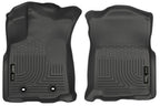 Husky Liners 2016 Toyota Tacoma w/ Auto Trans WeatherBeater Front Black Floor Liners