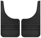 Husky Liners Universal 12in Wide Black Rubber Front Mud Flaps w/o Weight
