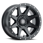 ICON Rebound Pro 17x8.5 5x4.5 0mm Offset 4.75in BS 71.5mm Bore Satin Black Wheel