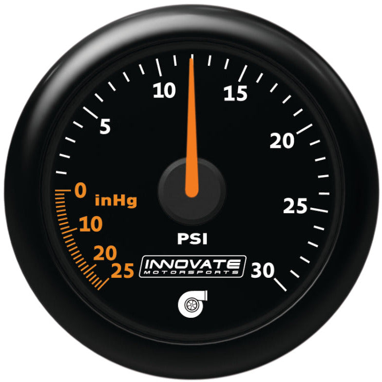 Innovate MTX Analog 30 PSI Vacuum/Boost Gauge Kit - Black Faceplate Innovate Motorsports Gauges