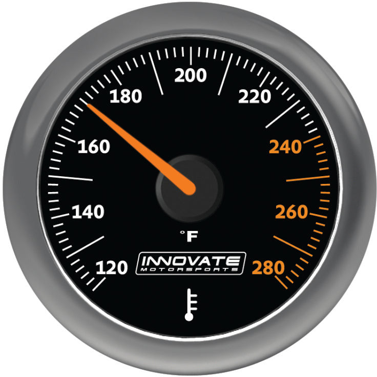 Innovate MTX Analog Oil/Water Temp Gauge Kit - Black Dial Innovate Motorsports Gauges