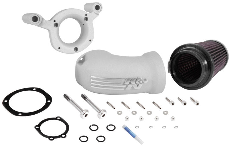 K&N 08-17 Harley-Davidson Touring Models Performance Air Intake System Silver