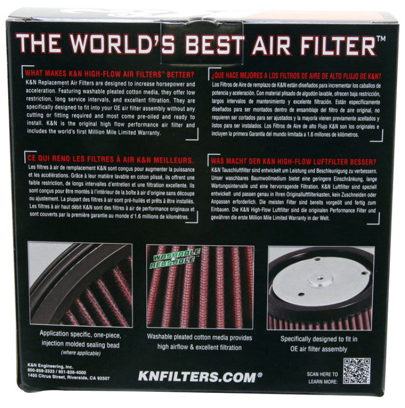 K&N 2018 Harley-Davidson FXLR Low Rider Replacement Drop In Air Filter