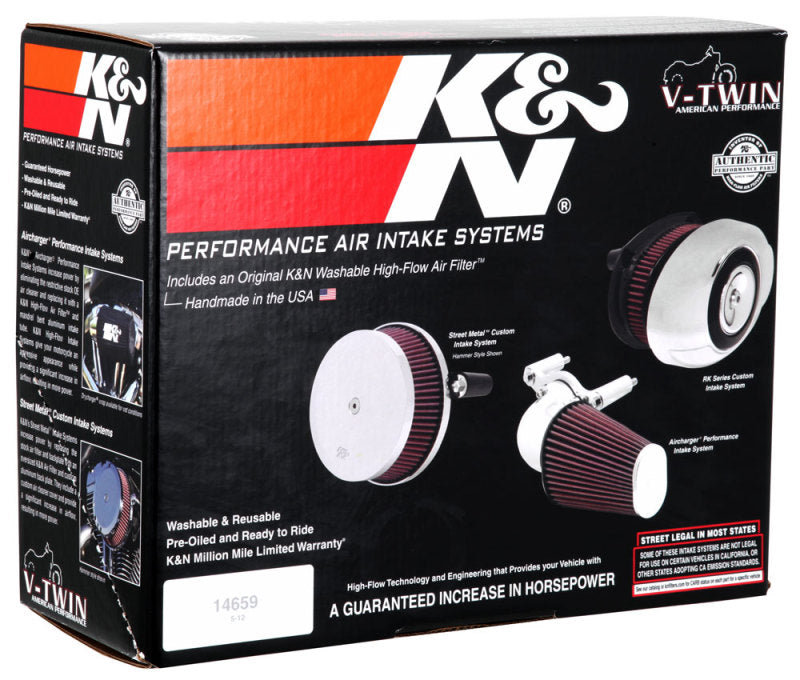 K&N Oval Red 9in Intake System for Harley-Davidson