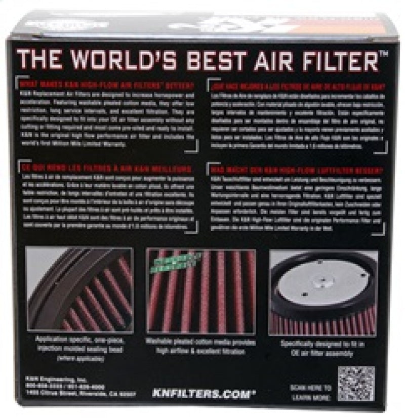 K&N Replacement Air Filter 5.5in Top OD x 6in Base OD x 2.313in H for Harley-Davidson