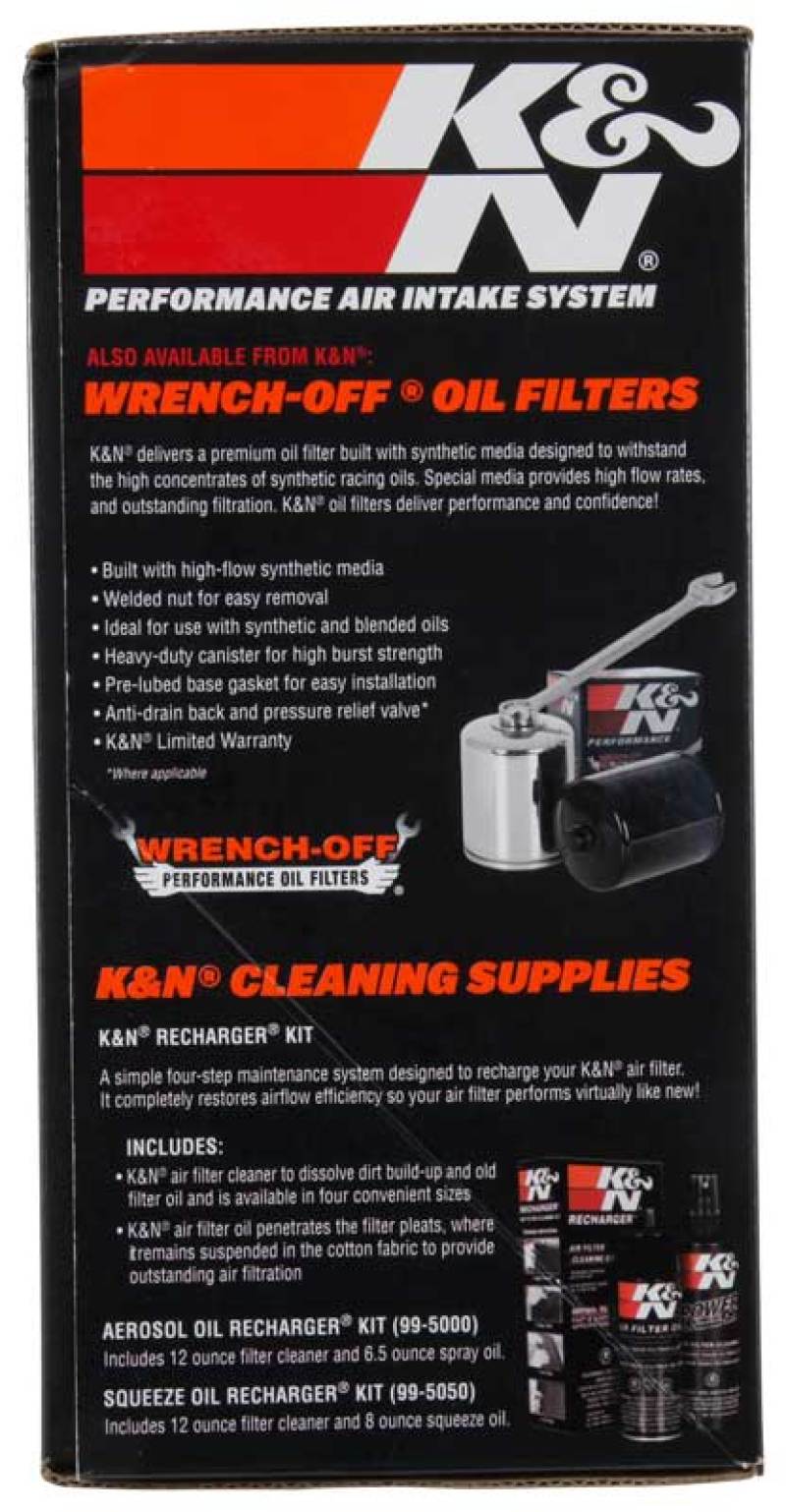 K&N Street Metal Intake System for 08-16 Harley-Davidson Touring Models - Shaker Black