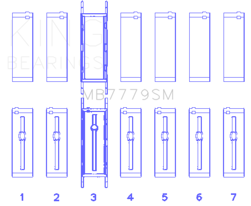 King Engine Bearings BMW B58B30A Main Bearing Set