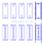 King Engine Bearings BMW S65B40A Crankshaft Main Bearing Set (Set of 5)