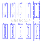 King Engine Bearings BMW S65B40A Crankshaft Main Bearings Set of 5