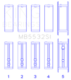 King Engine Bearings Chevrolet 151/153 (Size STD) Main Bearing Set