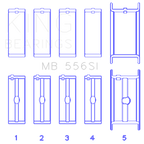 King Engine Bearings Chevrolet 396/400/427/502 (Undersize 0.40in) SI-Series Main Bearing Set